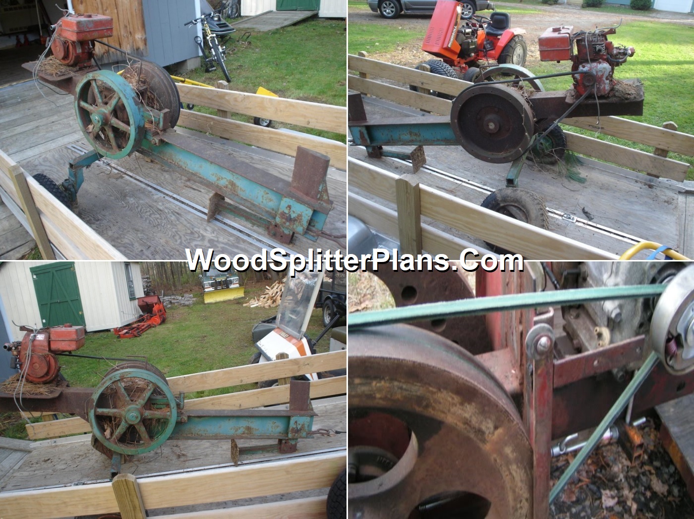 Vintage Barn Find Flywheel Wood Splitter